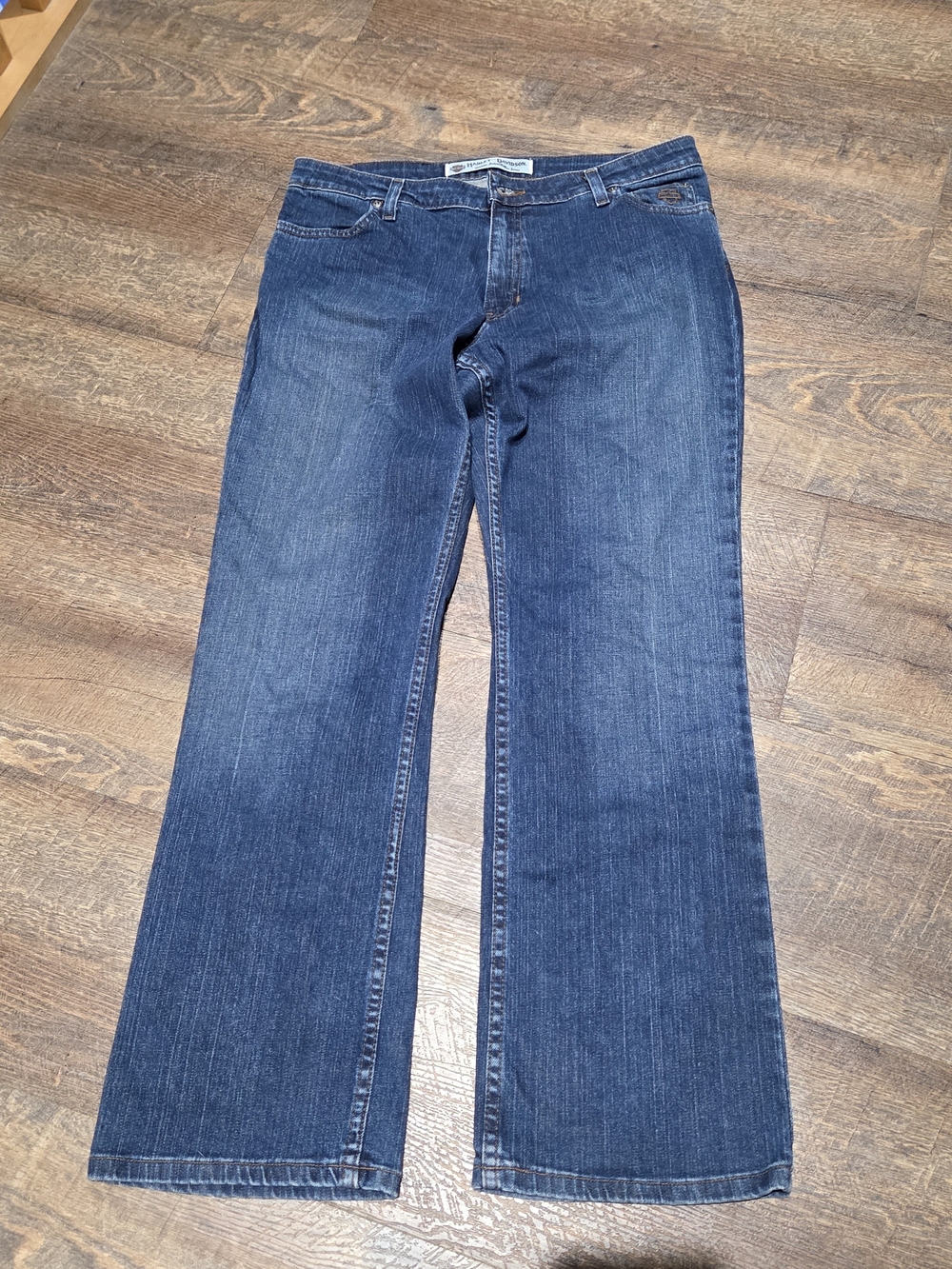 Harley-Davidson Women's Straight Leg Jeans in Dark Blue Denim